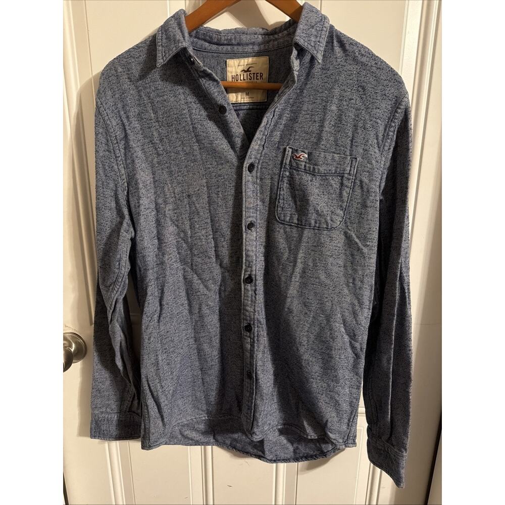 Hollister Men's Long Sleeve Chest Pocket Button Down Shirt M